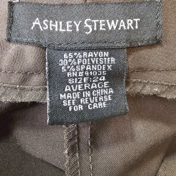 Ashley Stewart Brown Slacks Women's Size 24 Average Plus - Picture 4 of 5
